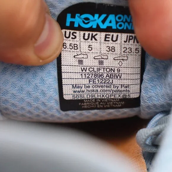 Hoka One One Clifton 9 Women's 6.5 B Blue Running Shoes Sneakers 1127896 ABIW - Picture 3 of 10